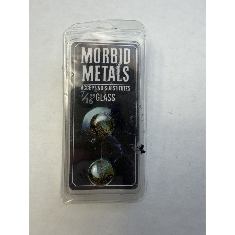 Morbid Metals glass double flared plugs earrings gauges 7/16" jellyfish